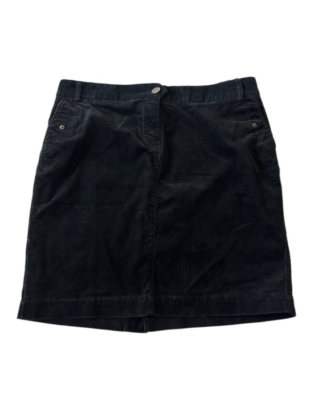 J. Crew Stretch Corduroy Skirt, Size 12P, Black - Picture 5 of 8